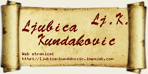 Ljubica Kundaković vizit kartica